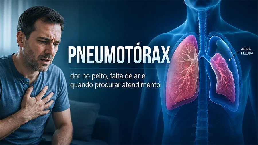 Pneumotórax: o que é, sintomas e quando procurar atendimento
